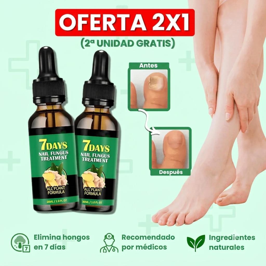 TRATAMIENTO ANTI HONGOS 100% NATURAL 7 DÍAS (2x1)