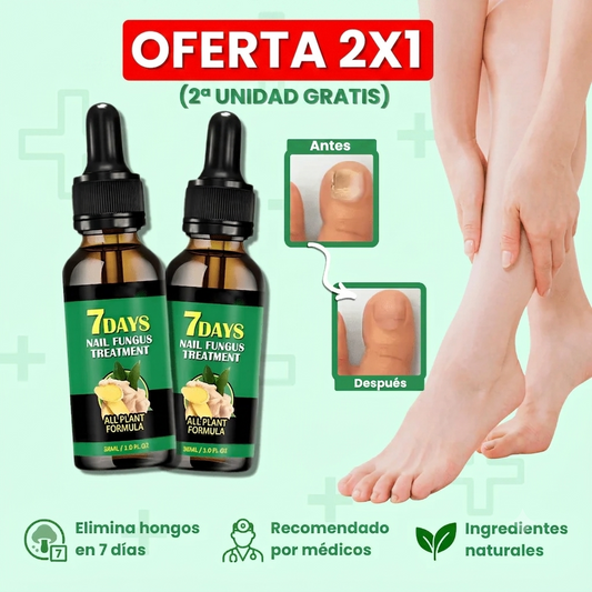 TRATAMIENTO ANTI HONGOS 100% NATURAL 7 DÍAS (2x1)